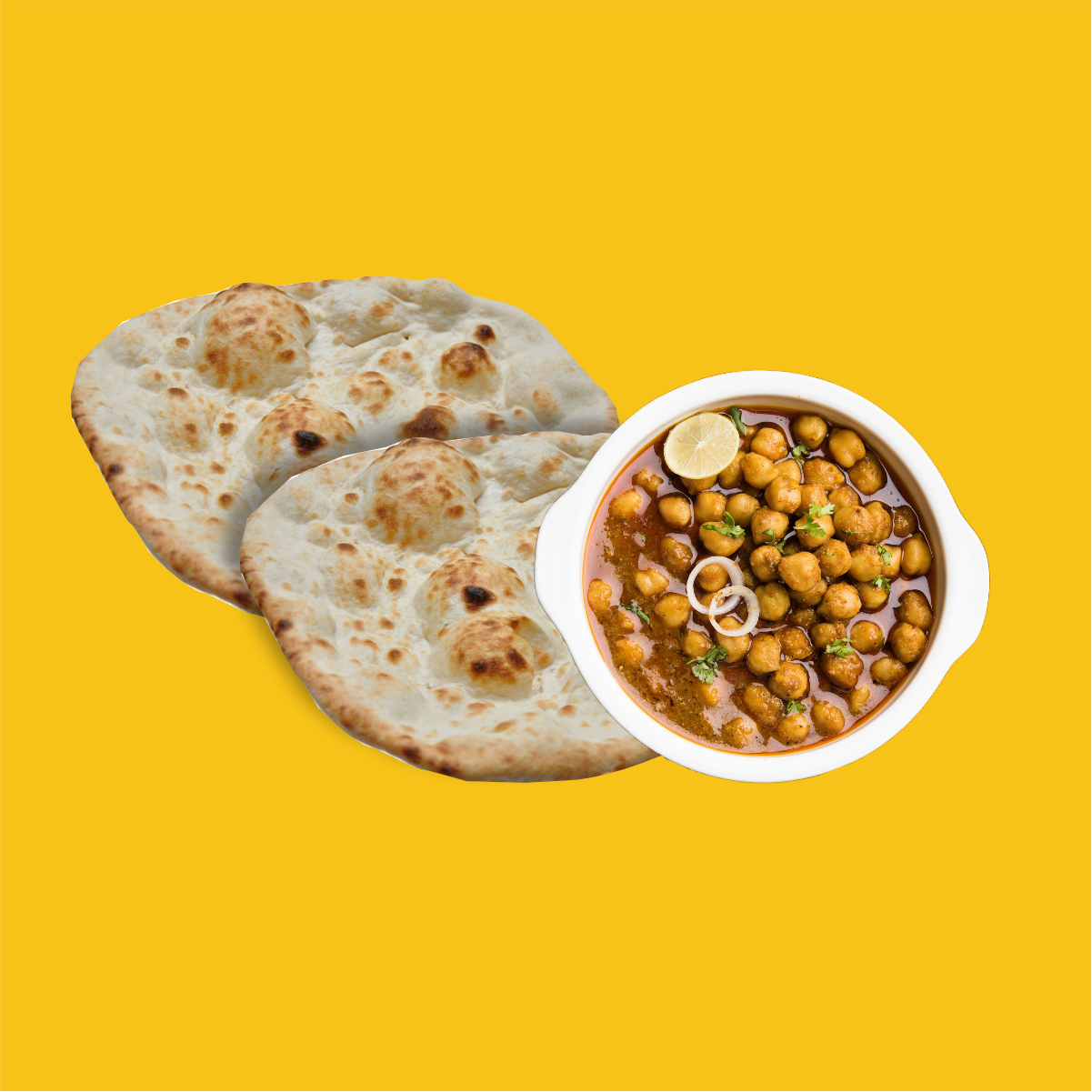 CHOLAY WITH 2 PLAIN NAAN